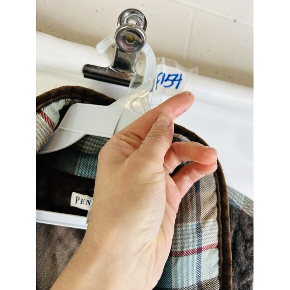 Vintage 90s Pendleton Wool Cable Knit Cardigan Sweater Vest Coat - Picture 6 of 7